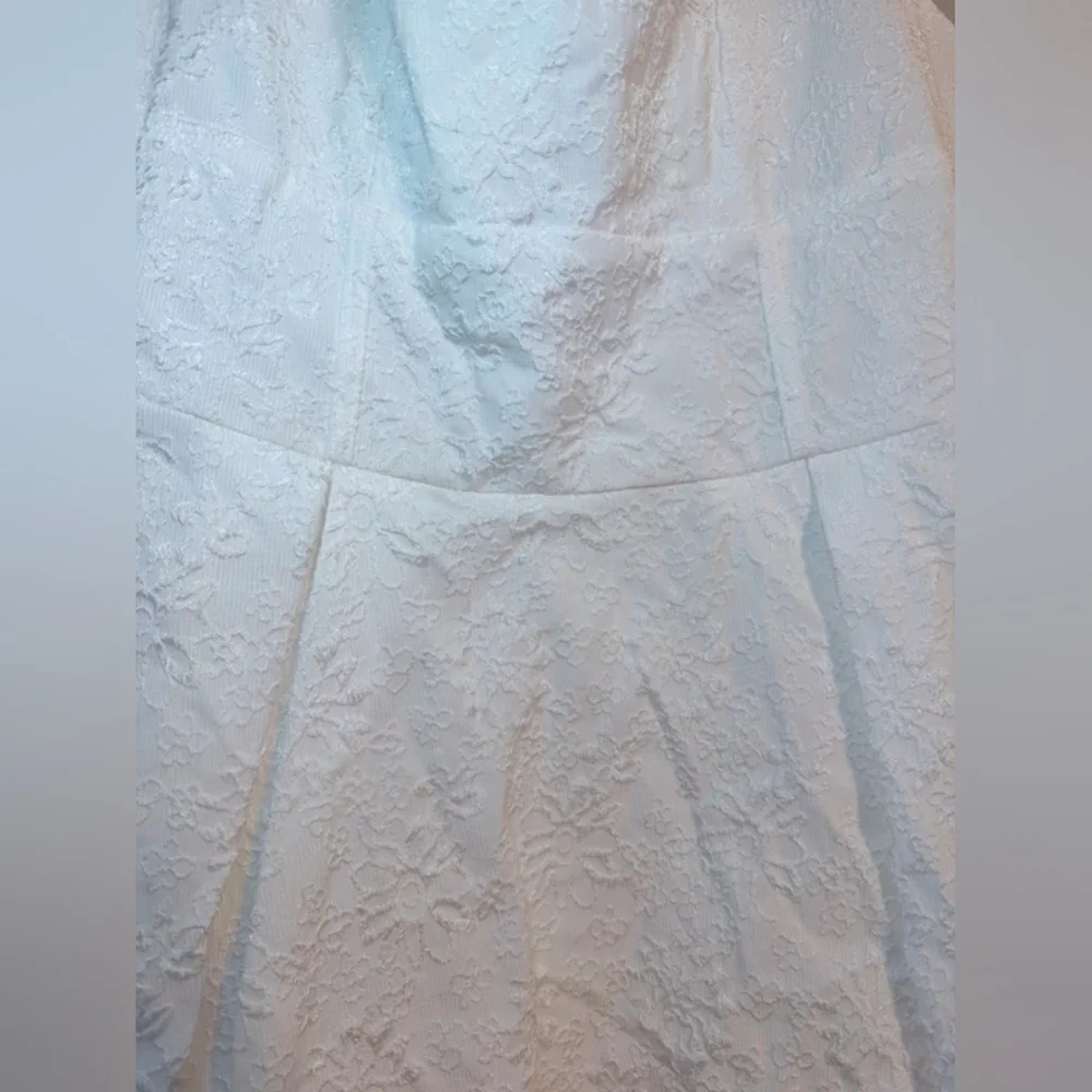 Girls White Eyelet Fit-and-Flare Dress